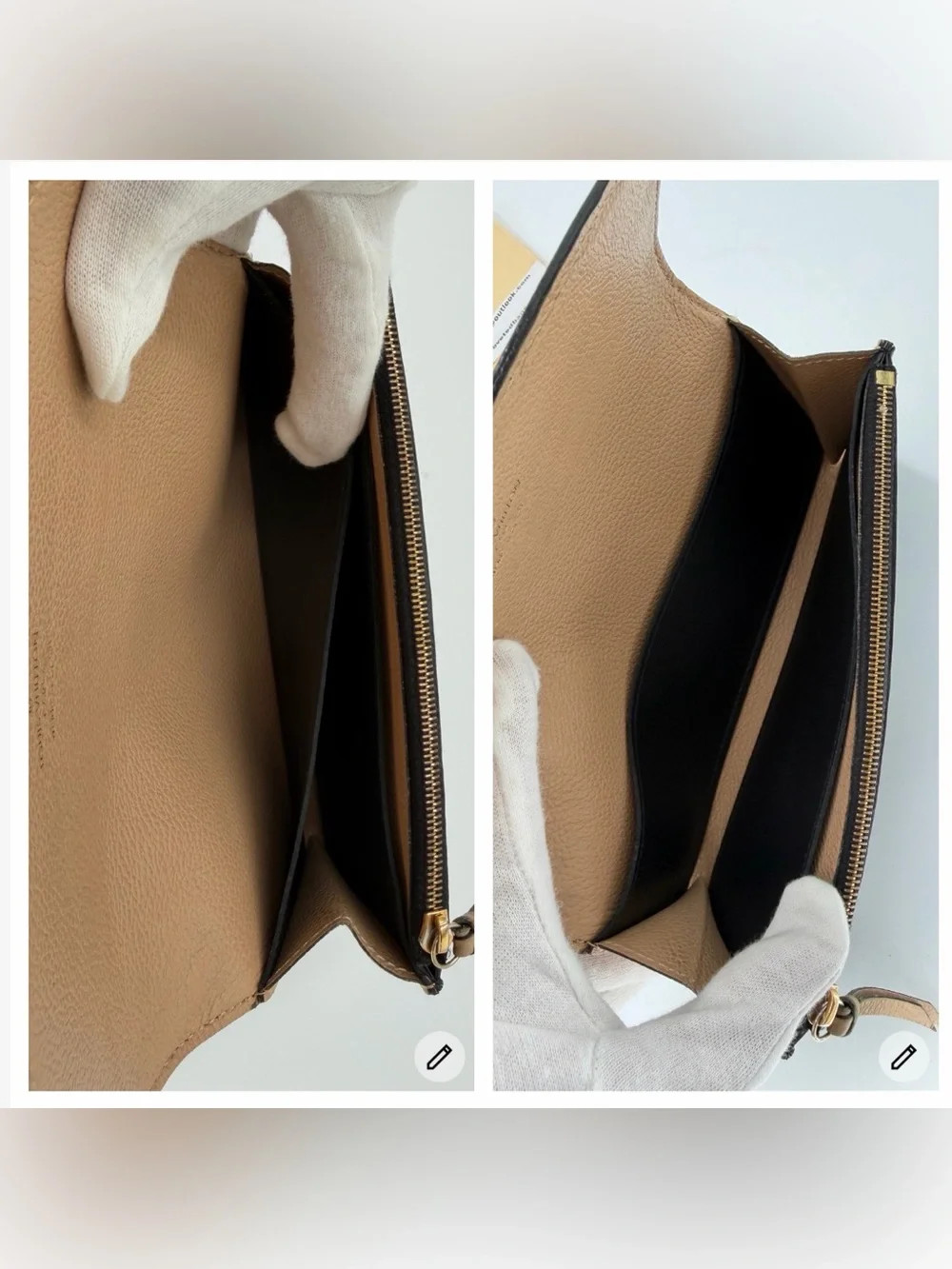 🖤Louis Vuitton Empriente Emilie Black Long Wallet w/ Tan Interior Full Set /COA - Picture 8 of 14